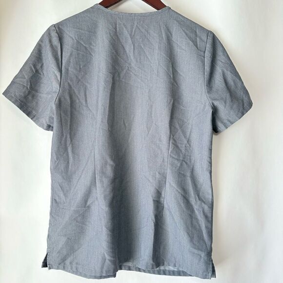 FIGS Womens Gray V-Neck Scrub Top M Short Sleeve Workwear - Picture 6 of 11